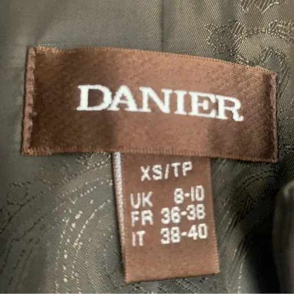 Image for Danier Genuine Leather Blazer Coat Dark Brown XS