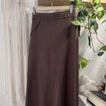 Thumbnail for Jupe tricot taupe