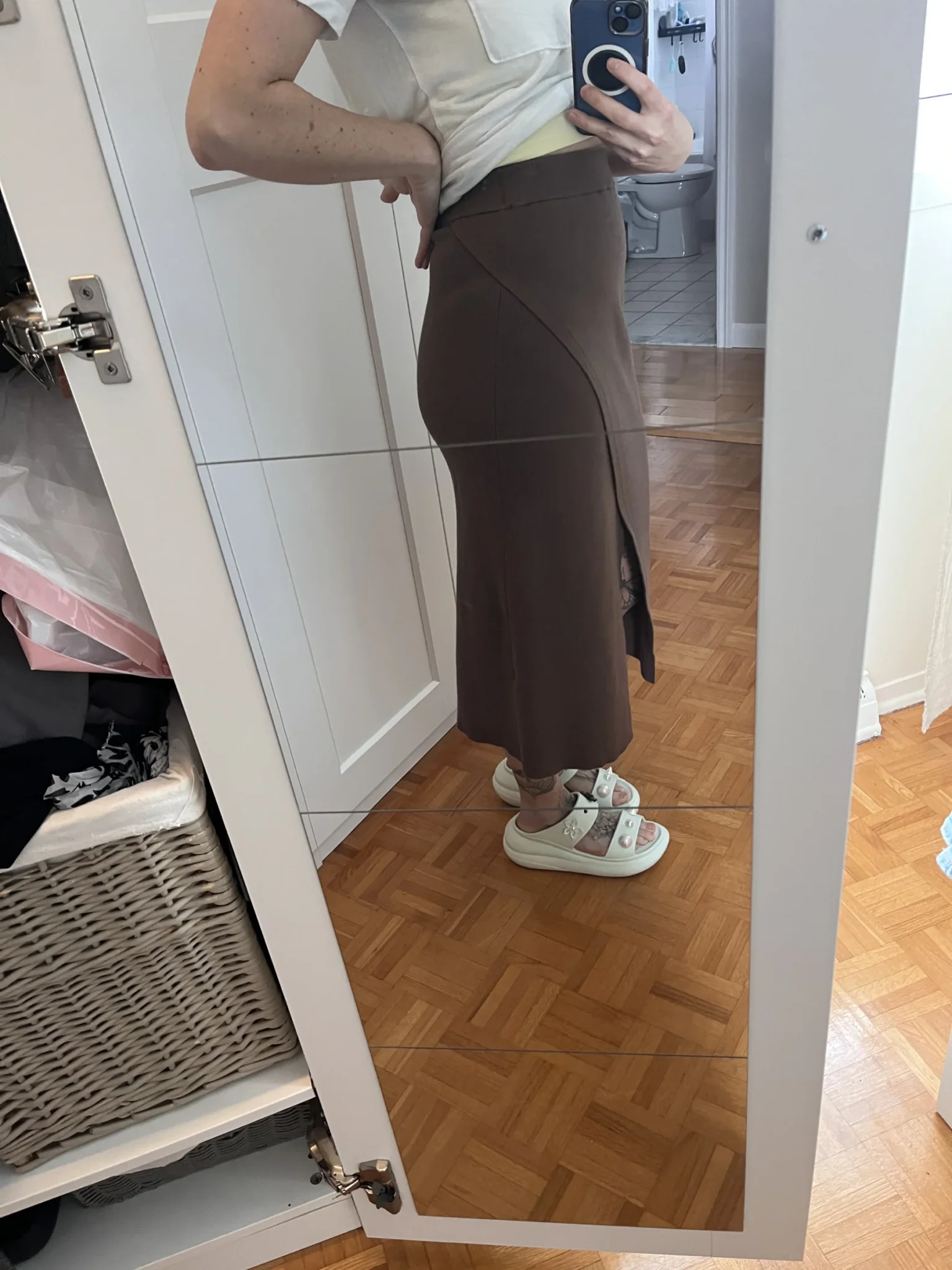 Image for Jupe tricot taupe