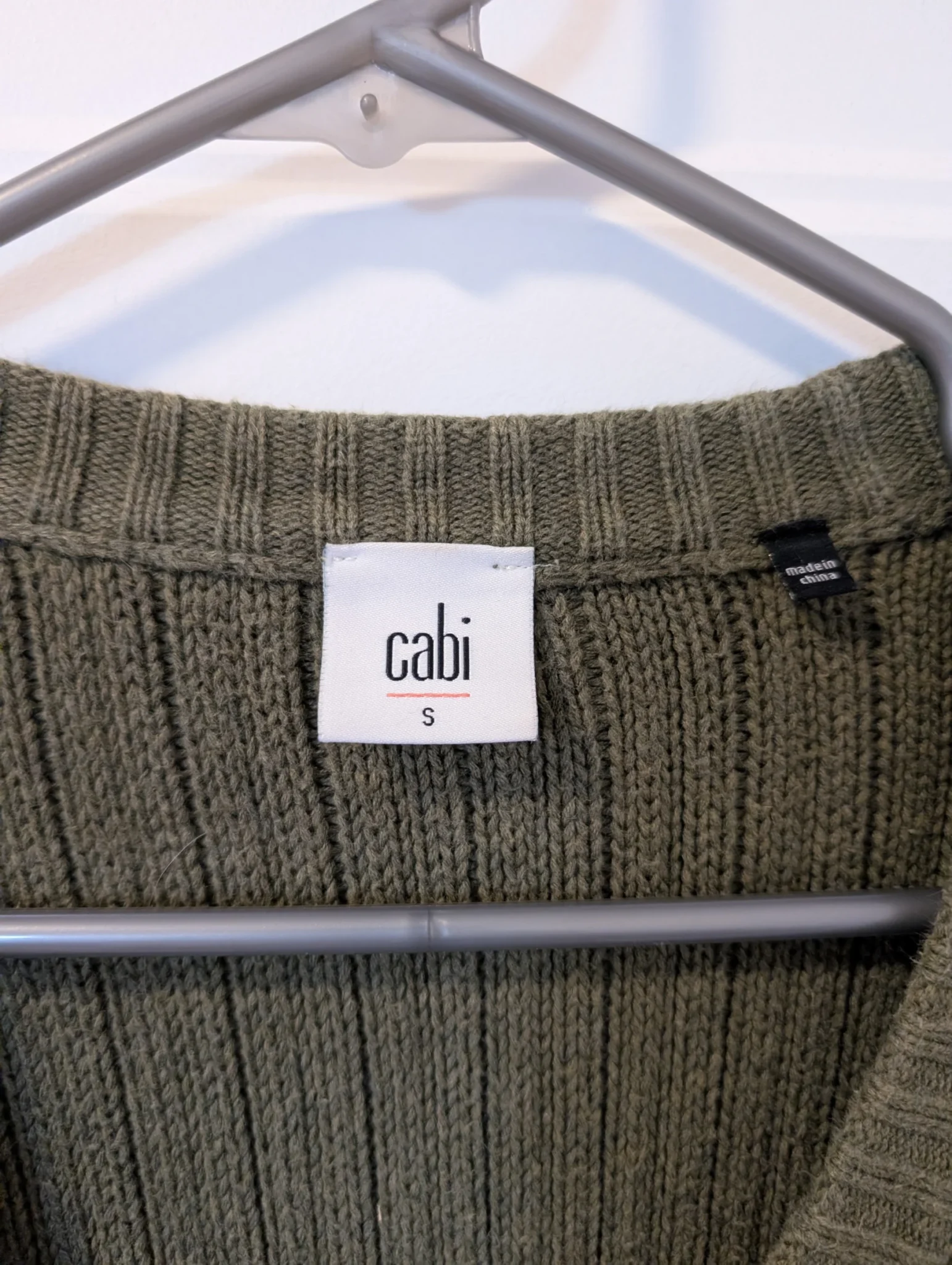 Image for Cabi/Cardigan Vert Olive Sz S