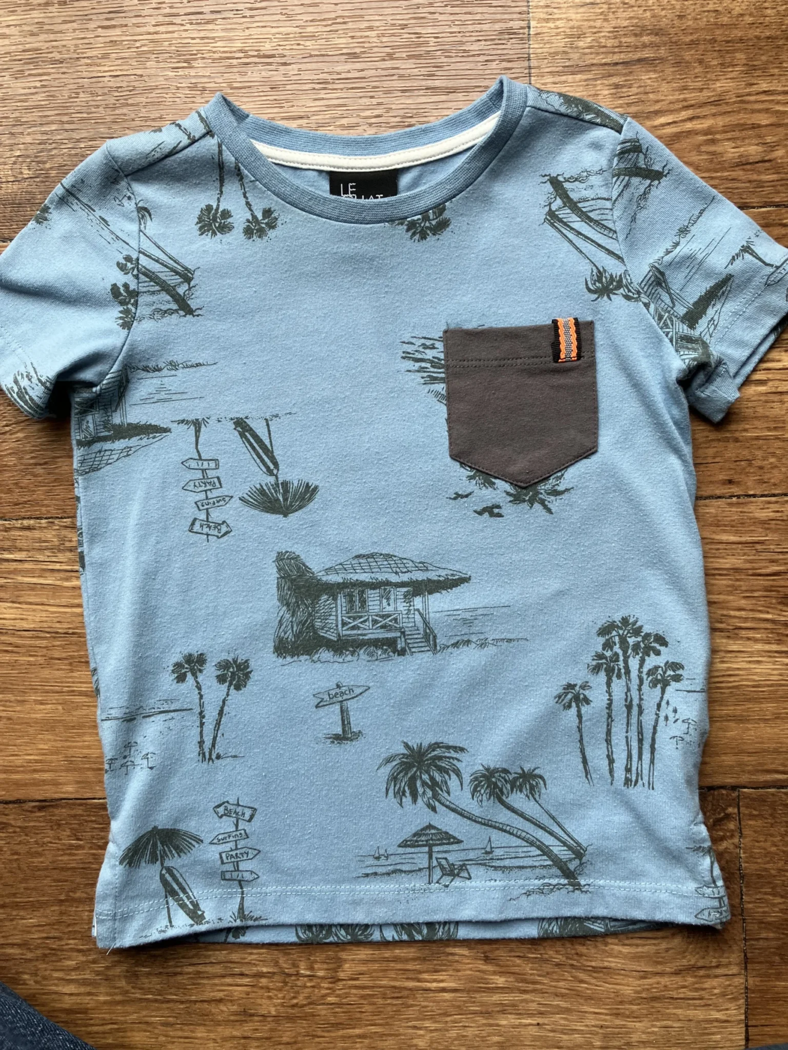 Featured image for T-shirt Chat botté bleu gr.4