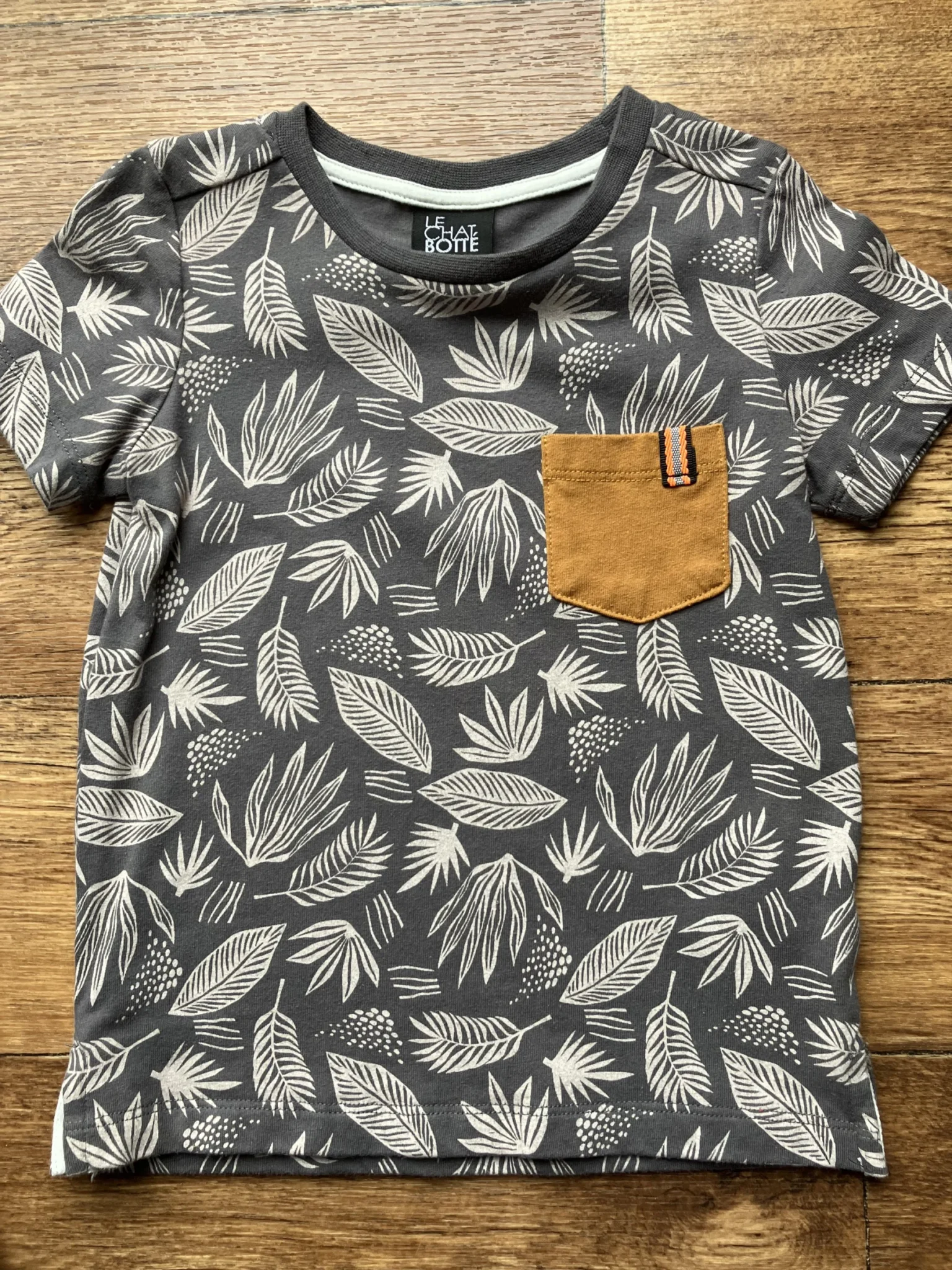 Featured image for T-shirt Chat botté gris gr.4