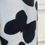 Thumbnail for WHITE HOUSE BLACK MARKET - Robe Faux Wrap noire et blanche ceintrée - Small