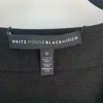 Thumbnail for WHITE HOUSE BLACK MARKET - Robe Faux Wrap noire et blanche ceintrée - Small