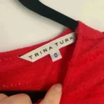 Thumbnail for Robe Courte Rouge Manches Longues - TRINA TURK - Sz0