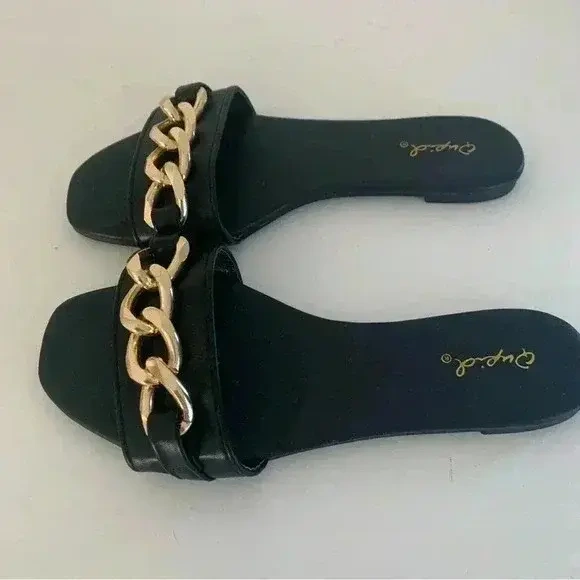 Image for Sandales Noires et Dorées ASOS - Grandeur 6 (4UK-7EU)