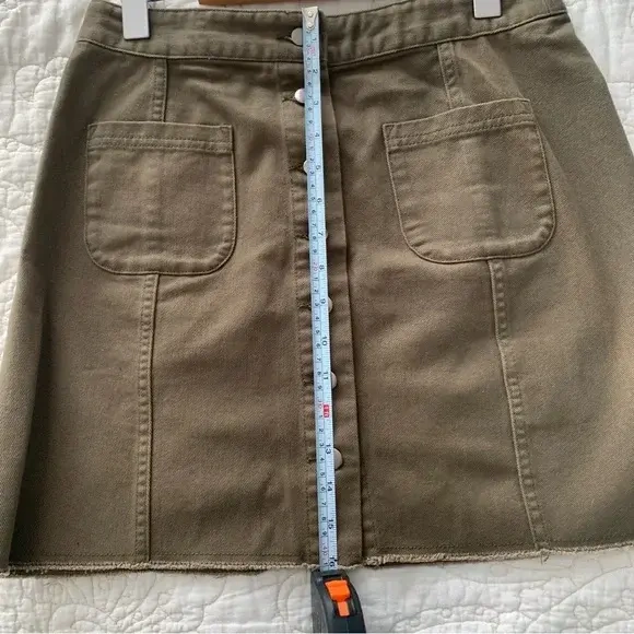 Image for Mini jupe à boutons Vert Khaki - Medium