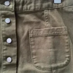 Thumbnail for Mini jupe à boutons Vert Khaki - Medium