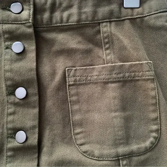 Image for Mini jupe à boutons Vert Khaki - Medium