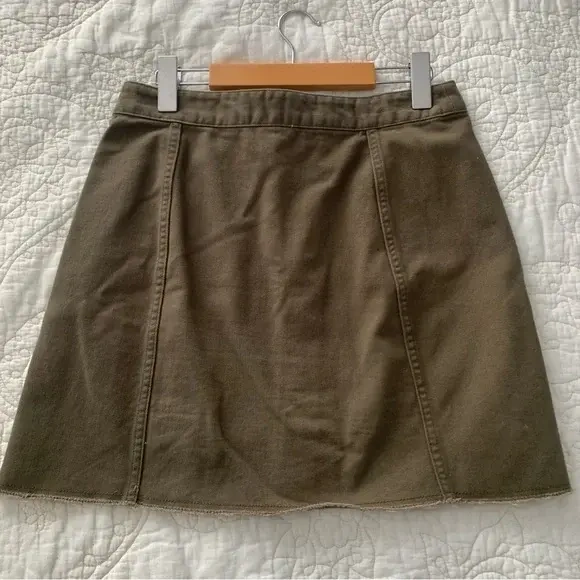 Image for Mini jupe à boutons Vert Khaki - Medium
