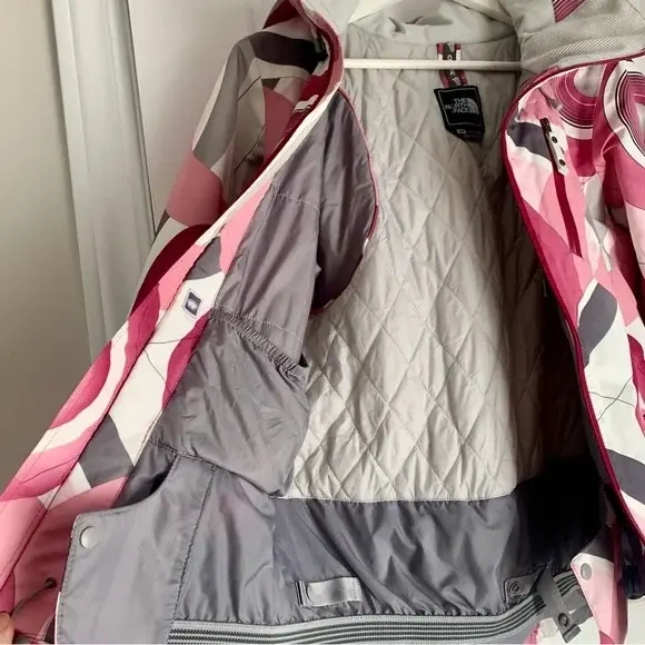 Image for THE NORTH FACE -  Manteau d'hiver de SKi - Motif rose et blanc - Small
