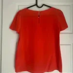 Thumbnail for Haut manches courtes Rouge Orange en Soie 100% J. CREW - Size 0