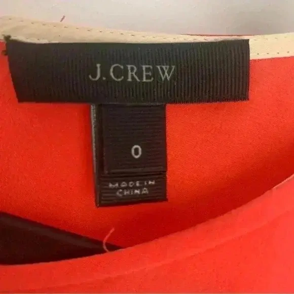 Image for Haut manches courtes Rouge Orange en Soie 100% J. CREW - Size 0