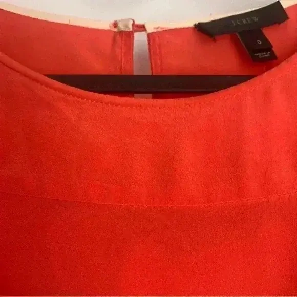 Image for Haut manches courtes Rouge Orange en Soie 100% J. CREW - Size 0