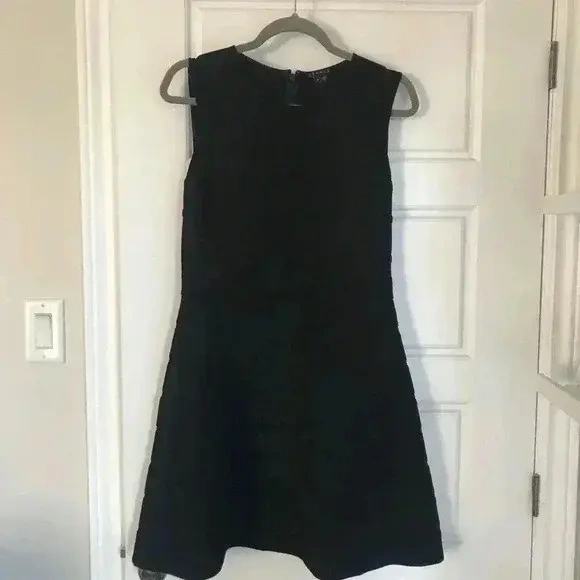 Image for Petite Robe Noire Fit and Flare sans manche THEORY