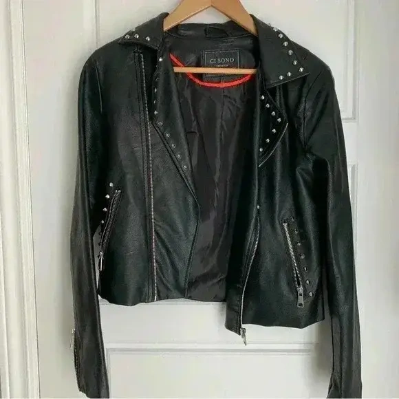 Image for Faux Leather Moto Perfecto Coat - Medium