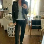 Thumbnail for Faux Leather Moto Perfecto Coat - Medium