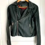 Thumbnail for Faux Leather Moto Perfecto Coat - Medium