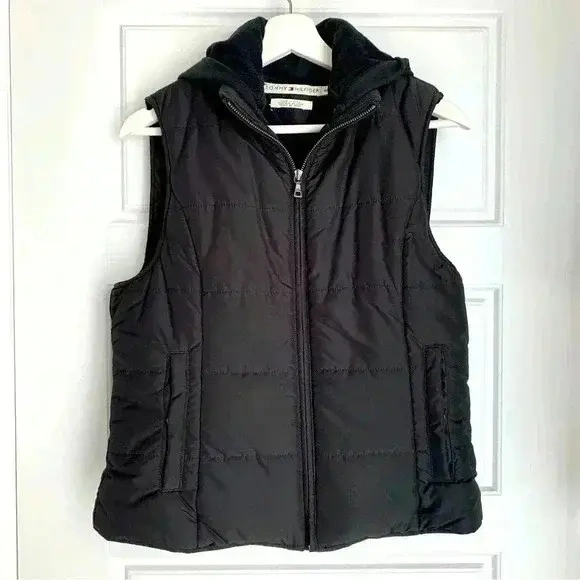Image for Manteau sans manche Veste Puffer Noir avec Capuchon TOMMY HILFIGER - Small