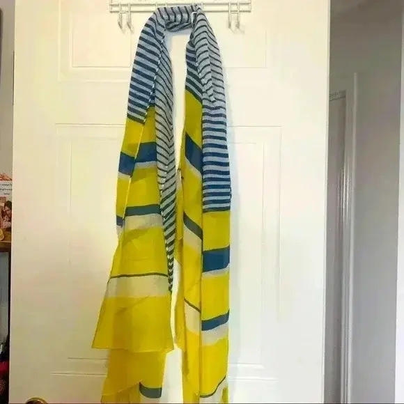 Image for Lightweight Scarf / Pashmina Blue, White, Yellow - DANIER