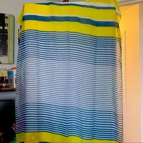 Image for Lightweight Scarf / Pashmina Blue, White, Yellow - DANIER