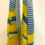 Thumbnail for Lightweight Scarf / Pashmina Blue, White, Yellow - DANIER