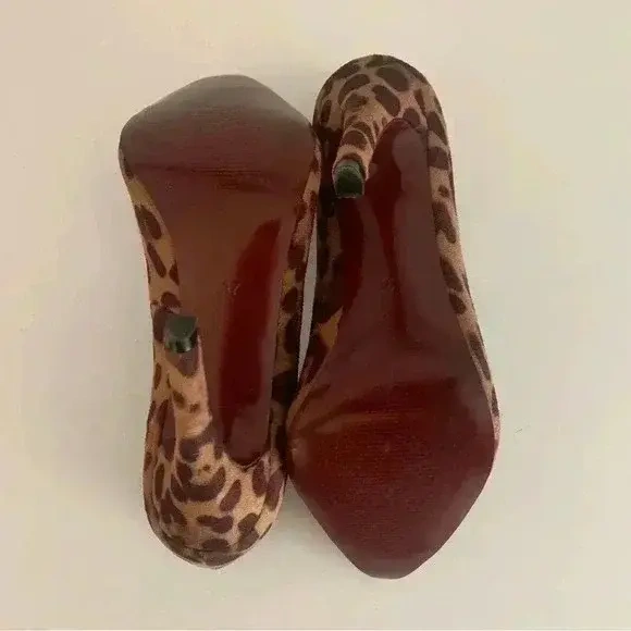 Image for Leopard High Heels Pumps Shoes - Size 7