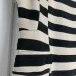 Thumbnail for Diane Von Furstenberg DVF Kathleen Striped Sheath Dress - Noir et Blanc Cassé- Small
