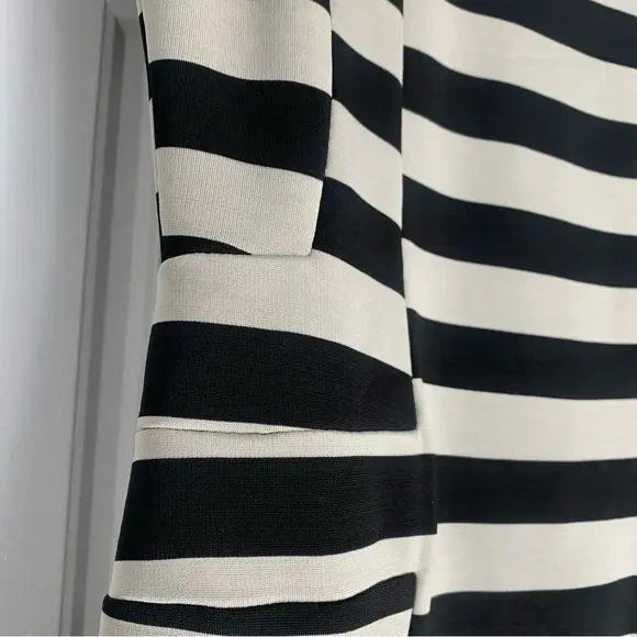 Image for Diane Von Furstenberg DVF Kathleen Striped Sheath Dress - Noir et Blanc Cassé- Small