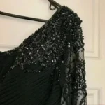 Thumbnail for Noire LE CHATEAU evening cocktail dress, transparent sleeves with sequins - XS
