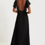 Thumbnail for Robe longue noire boutique Lulus