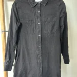 Featured thumbnail for Robe-chemise noire manches longues