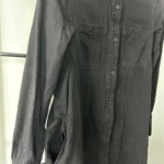 Thumbnail for Robe-chemise noire manches longues