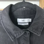 Thumbnail for Robe-chemise noire manches longues