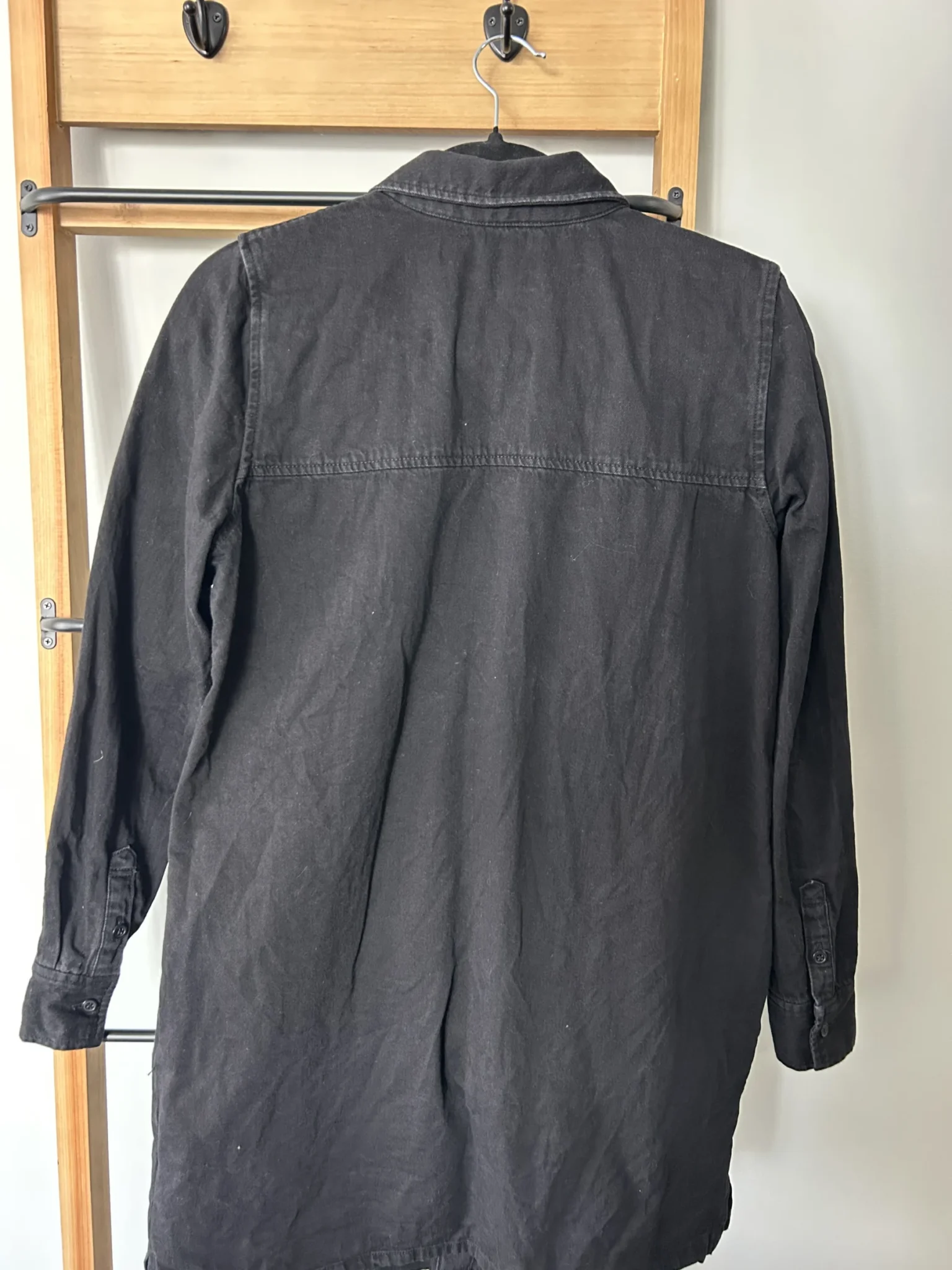 Image for Robe-chemise noire manches longues