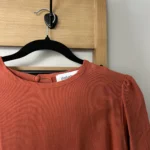 Thumbnail for Robe manches courtes orange brûlé