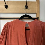 Thumbnail for Robe manches courtes orange brûlé