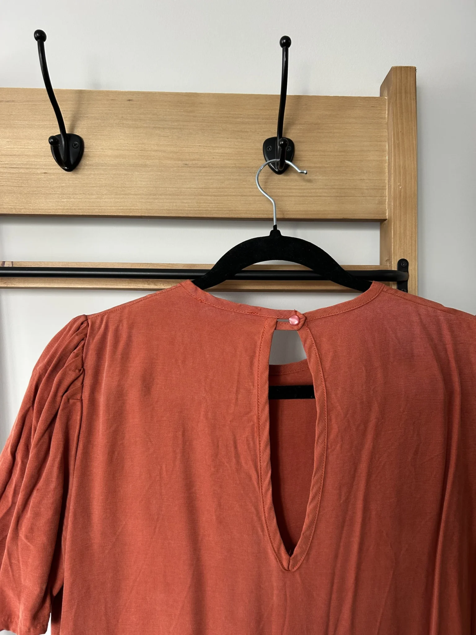 Image for Robe manches courtes orange brûlé