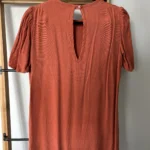 Thumbnail for Robe manches courtes orange brûlé