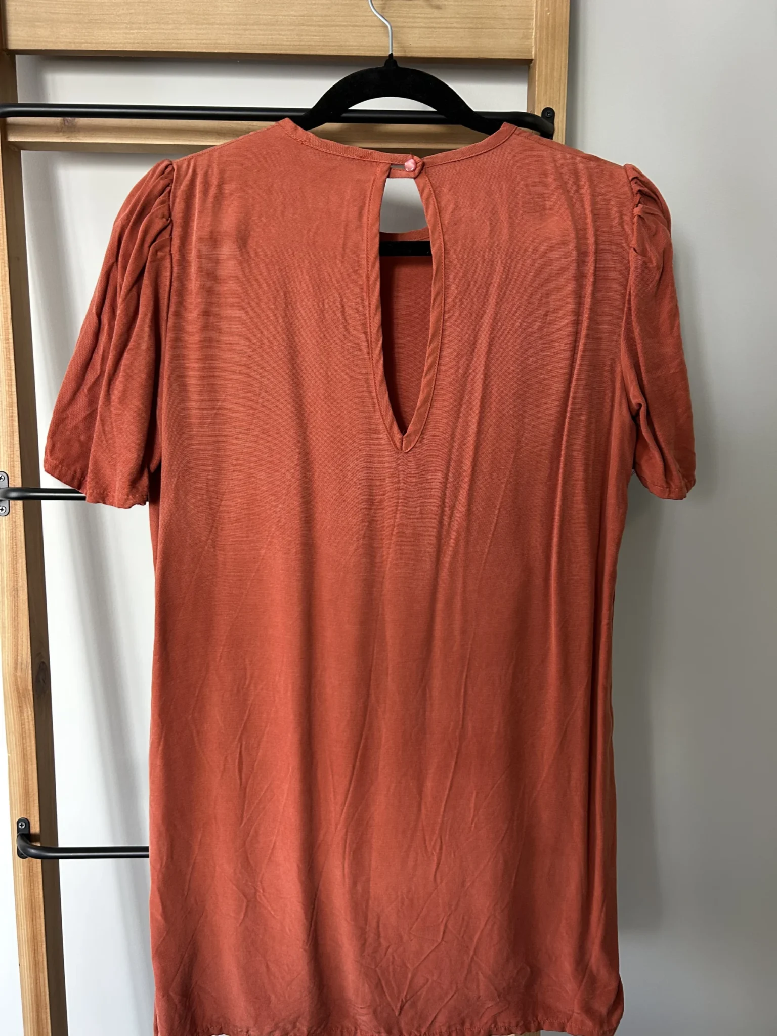 Image for Robe manches courtes orange brûlé