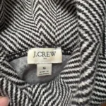 Thumbnail for J.Crew black and white herringbone funnel neck jumper
