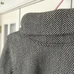 Thumbnail for J.Crew black and white herringbone funnel neck jumper