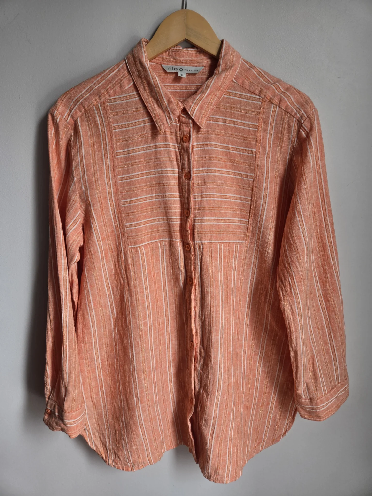 Featured image for Cleo Petites striped tunic-length shirt