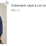 Thumbnail for Crewneck rayé Womance