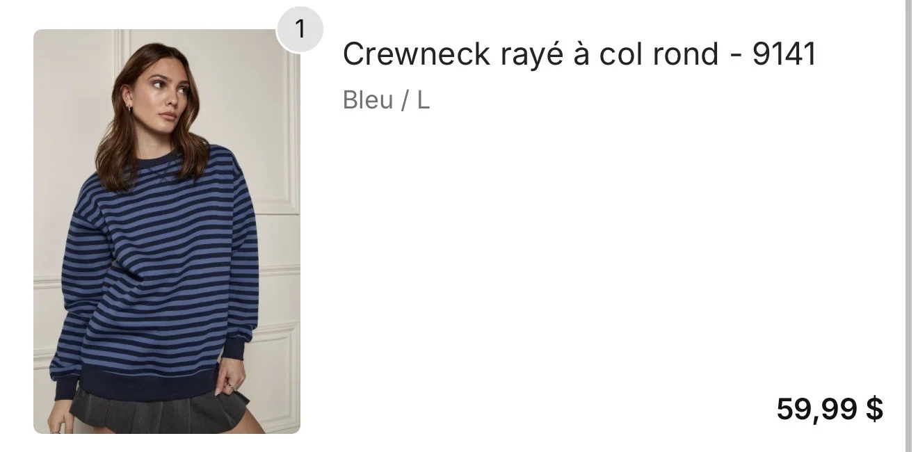 Image for Crewneck rayé Womance