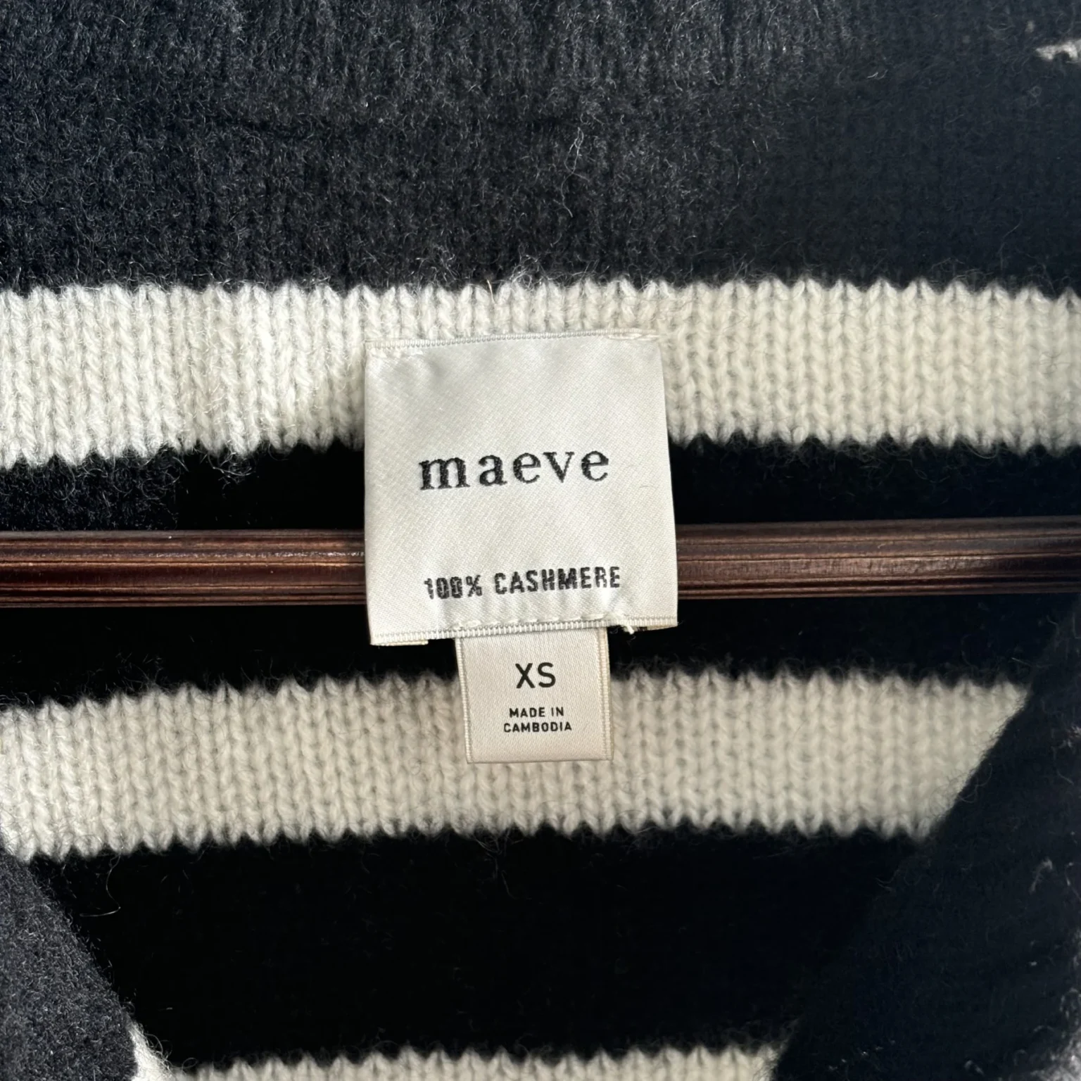 Image for Anthropologie Cardigan rayé 100% cachemire