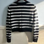 Thumbnail for Anthropologie Cardigan rayé 100% cachemire