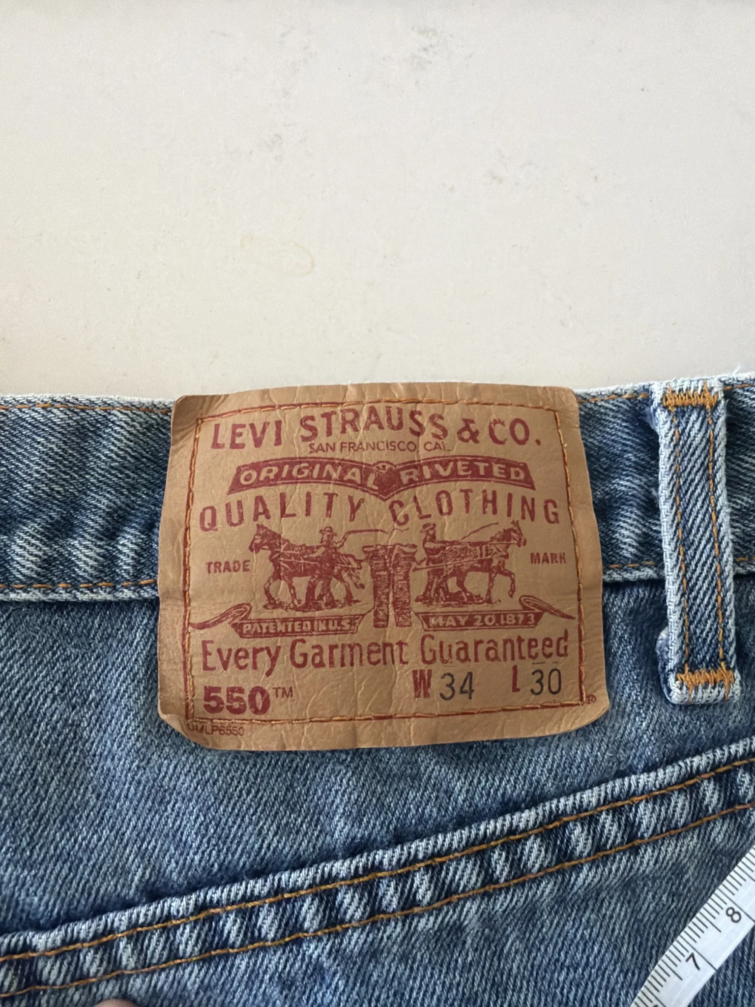 Image for LEVI’S 550 Relaxed Fit 34X30 (fait comme un 31.5-32)