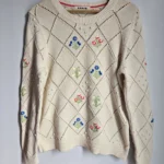 Featured thumbnail for 100% cotton knit with Boden flower embroidery