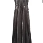Featured thumbnail for Stunning metallic pleated maxi maxi dress